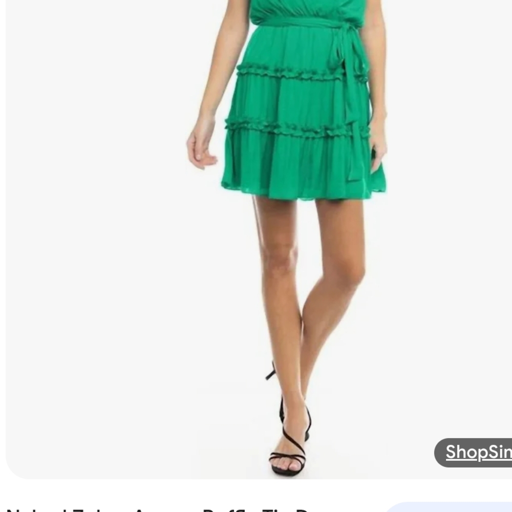 Naked Zebra Green Mini Dress